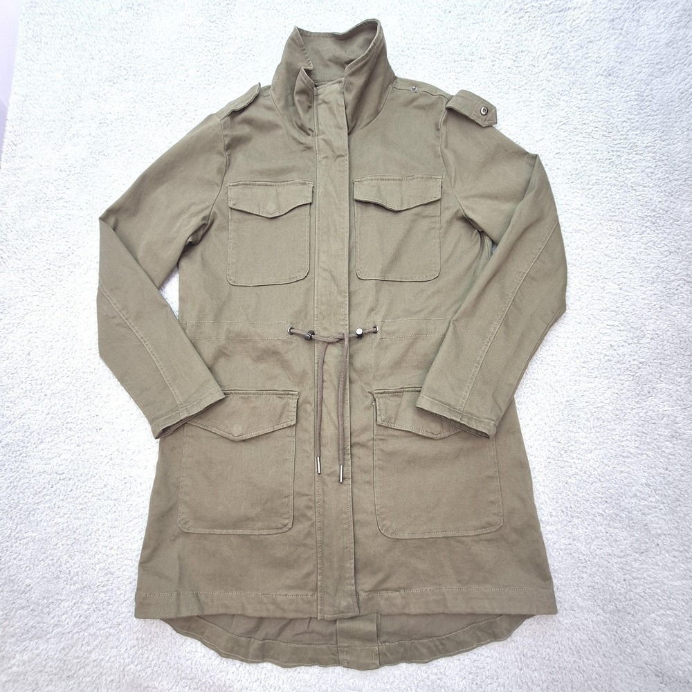 Bagatelle Collection Utility Jacket Womens Medium Olive Green Safari Field Coat‎